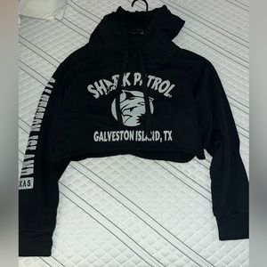 Cropped Galveston Shark Patrol Hoodie
